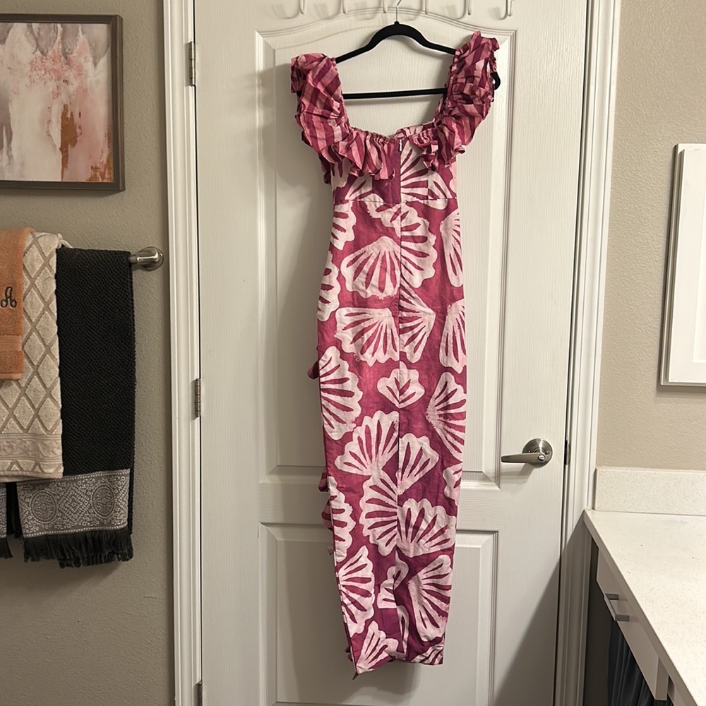 Elegant Pink Ruffle Dress - Picture 6 of 8